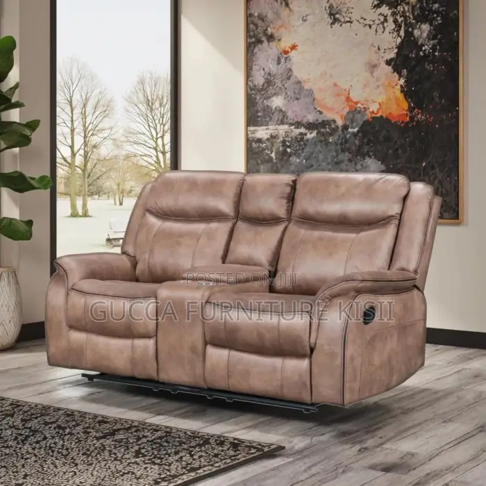 2-Seater Recliner Leather Sofa