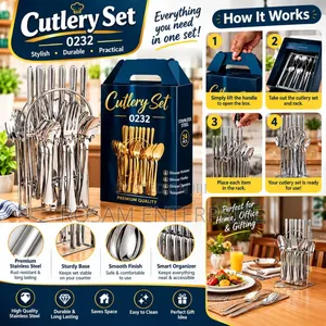 24PC Cutlery Set Silver