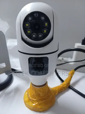 Dual Lens V380 Pro Bulb PTZ Camera for Smart Home Monitoring for Homes