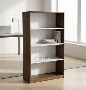 Office Bookshelf : 4-Tier Wooden Home Office Library Bookshelf