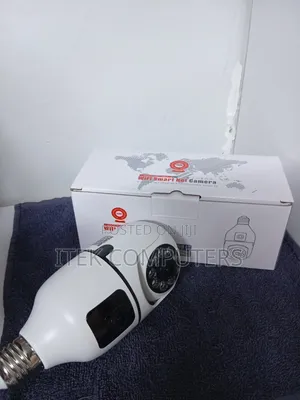 Dual Lens V380 Pro Bulb Camera for Convenient PTZ Room Monitoring Care