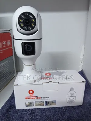 V380 Pro Dual Lens PTZ Camera in Bulb Design for Home Security Indoors
