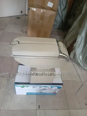 Beige Car Armrest With Centre Button