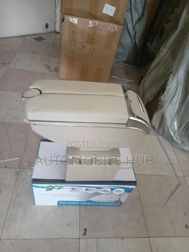 Beige Car Armrest With Centre Button - thumbnail 2