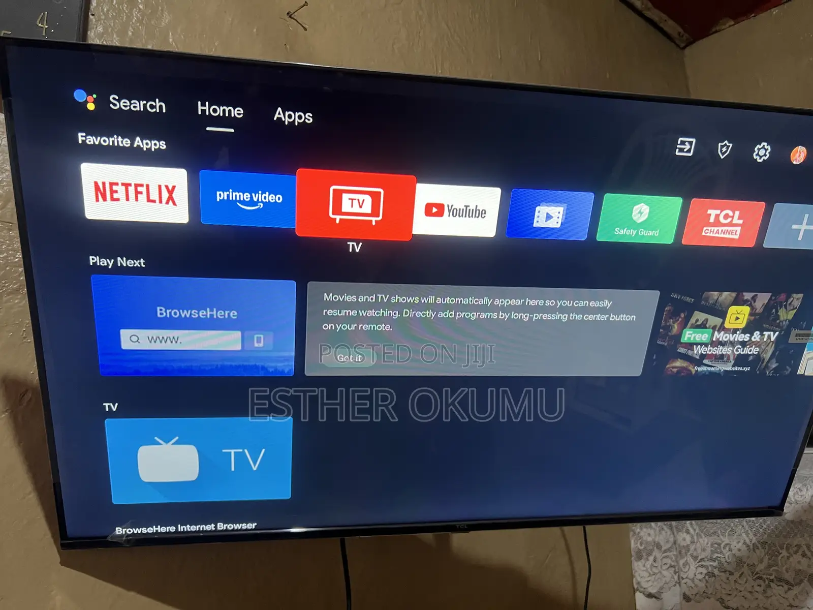 TCL Frameless Smart TV 43 Inches