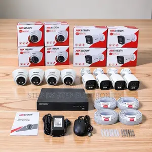 Sound Recording 8 Smart Hybrid Colored Night Vision CCTV Cameras Kit