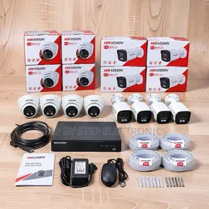 Voice Recording 8 Smart Hybrid Colored Night Vision CCTV Cameras Kit
