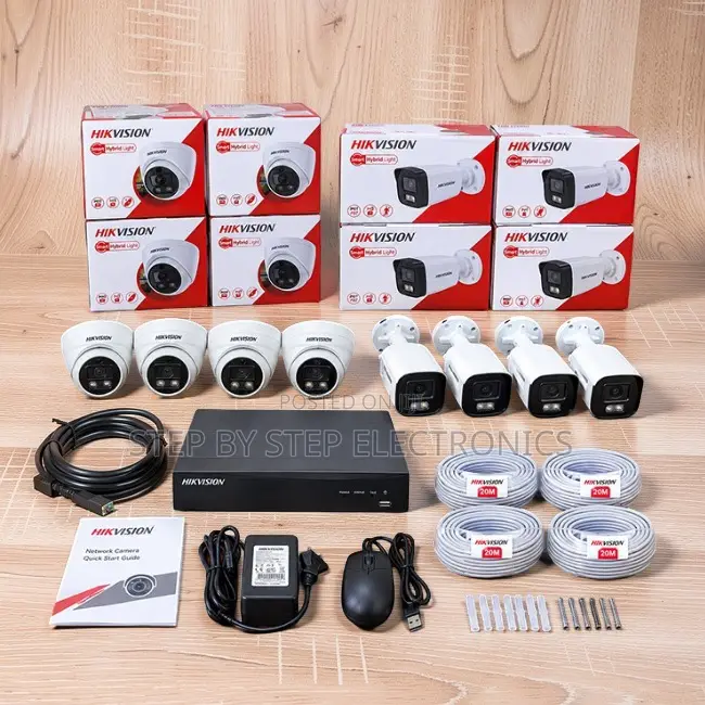 Voice Recording 8 Smart Hybrid Colored Night Vision CCTV Cameras Kit