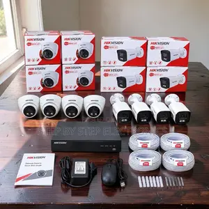 Complete Kit 8 Smart Hybrid Colored Night Vision CCTV Cameras Kit