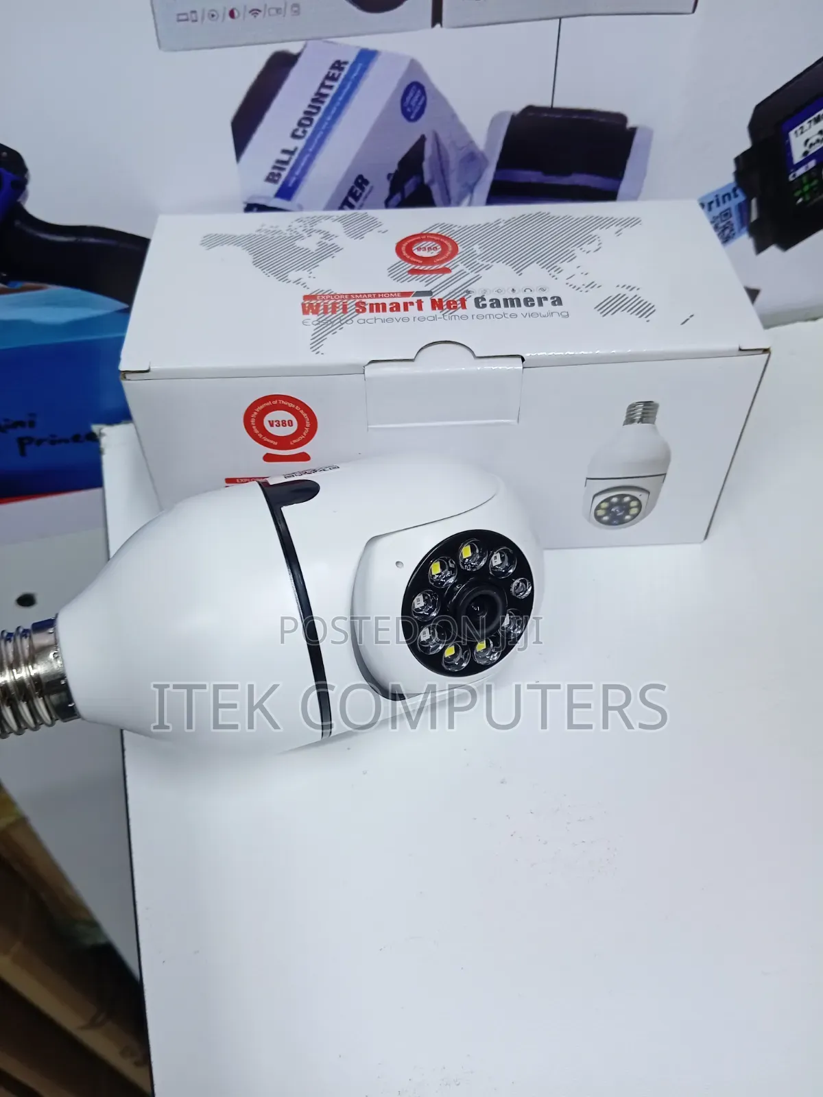 Single Lens V380 WiFi Bulb Camera for Remote Area Viewing