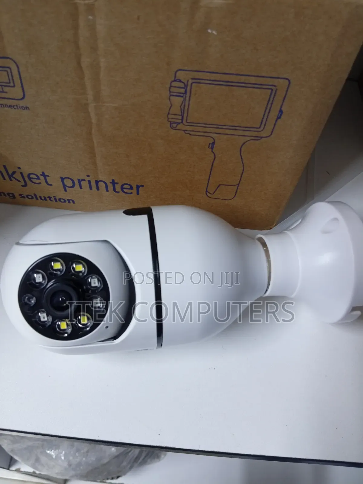 Compact V380 Single Lens Bulb Camera for Property Protection