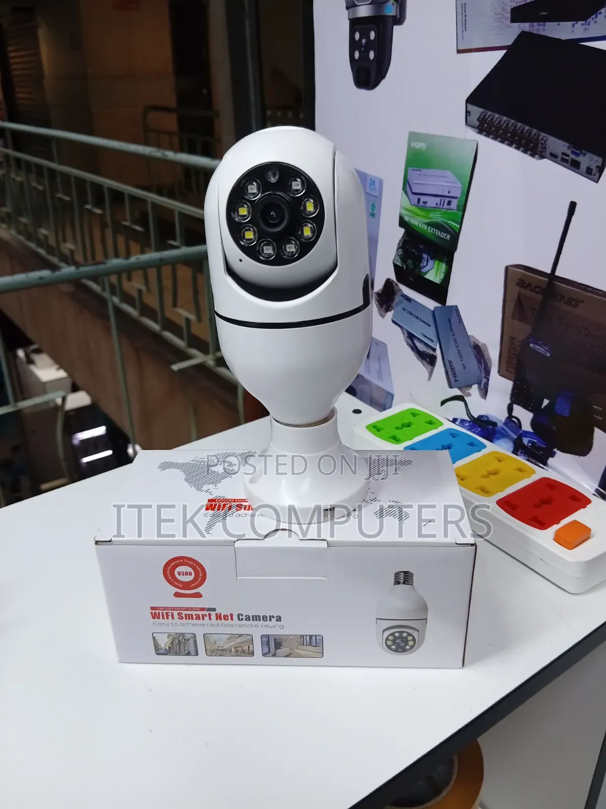 Indoor Outdoor V380 Bulb CCTV Camera With Easy Placement Design