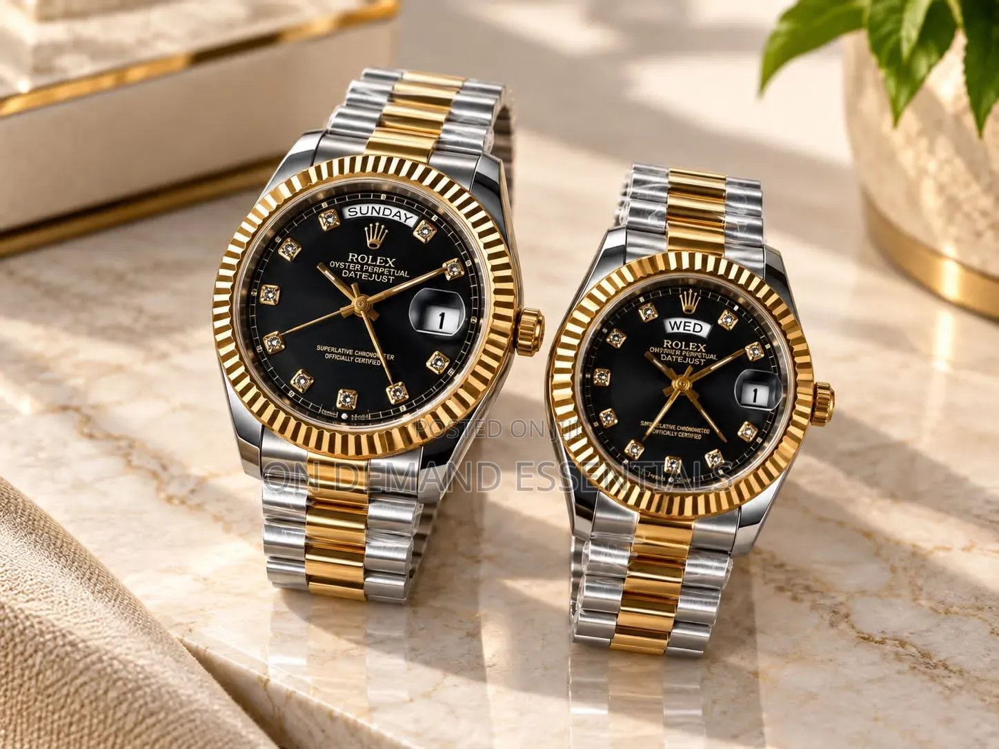 Date Display Couple Rolex Watch