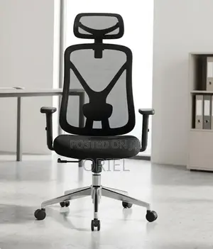 Ergonomic White Computer Chair With Orthopedic Back Support.