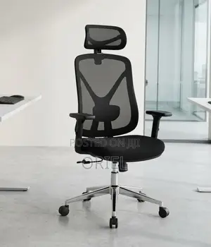 Ergonomic White Computer Chair With Orthopedic Back Support.