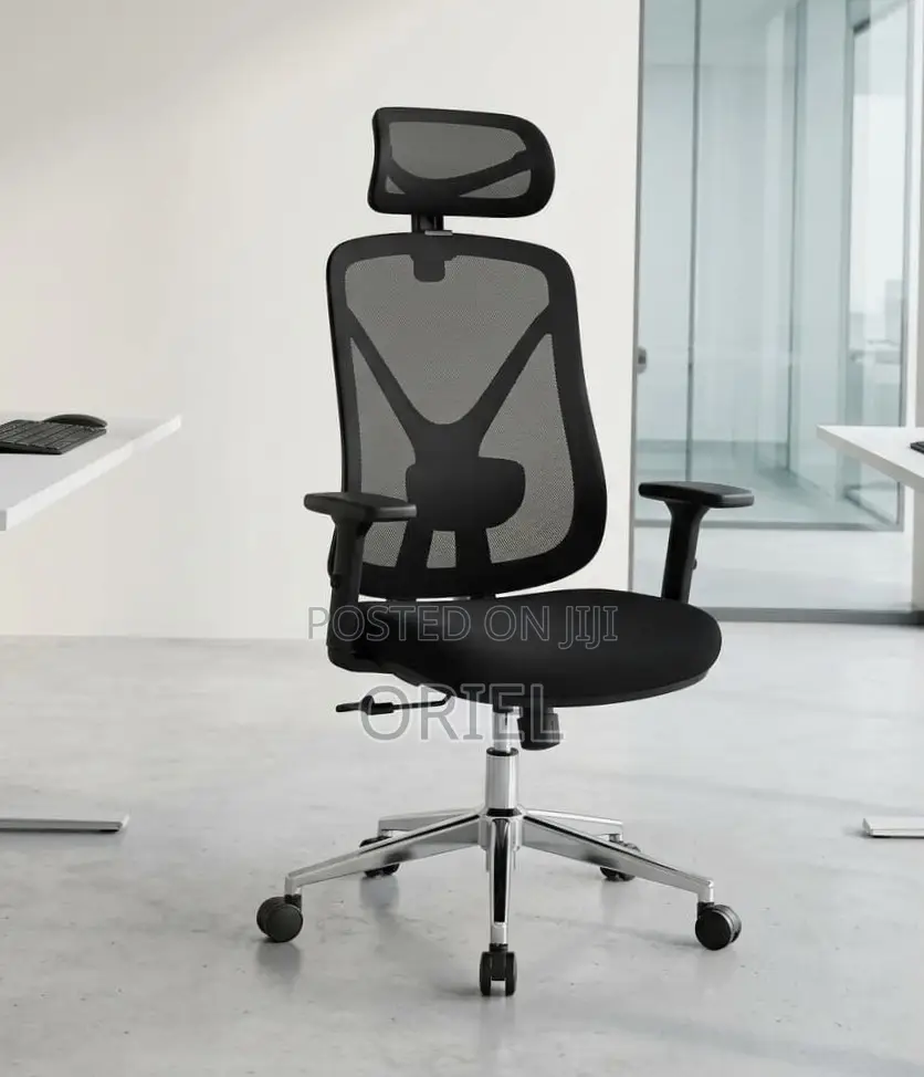 Ergonomic White Computer Chair With Orthopedic Back Support.