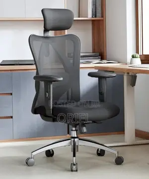 Ergonomic White Computer Chair With Orthopedic Back Support.