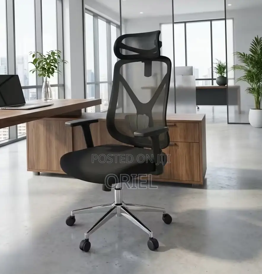 Ergonomic White Computer Chair With Orthopedic Back Support.