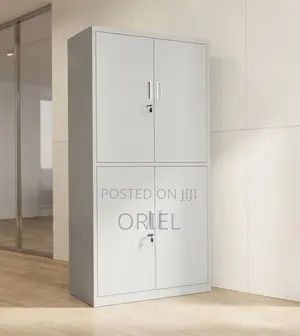 Office Cabinet : Metallic Office Locker Cabinet With 4 Compartments