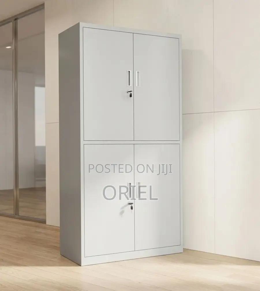 Office Cabinet : Metallic Office Locker Cabinet With 4 Compartments