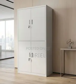 Office Cabinet : Metallic Office Locker Cabinet With 4 Compartments