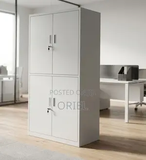Office Cabinet : Metallic Office Locker Cabinet With 4 Compartments