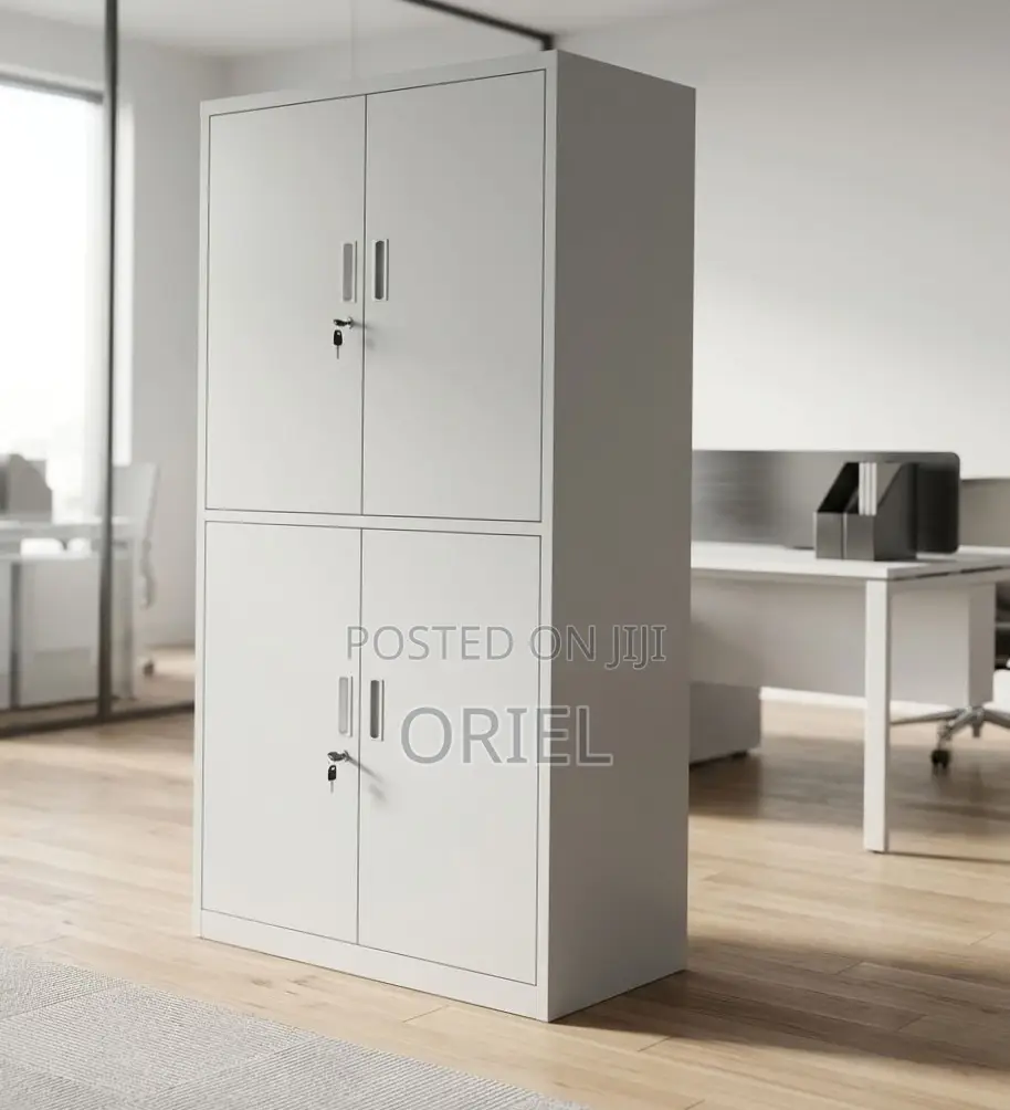 Office Cabinet : Metallic Office Locker Cabinet With 4 Compartments