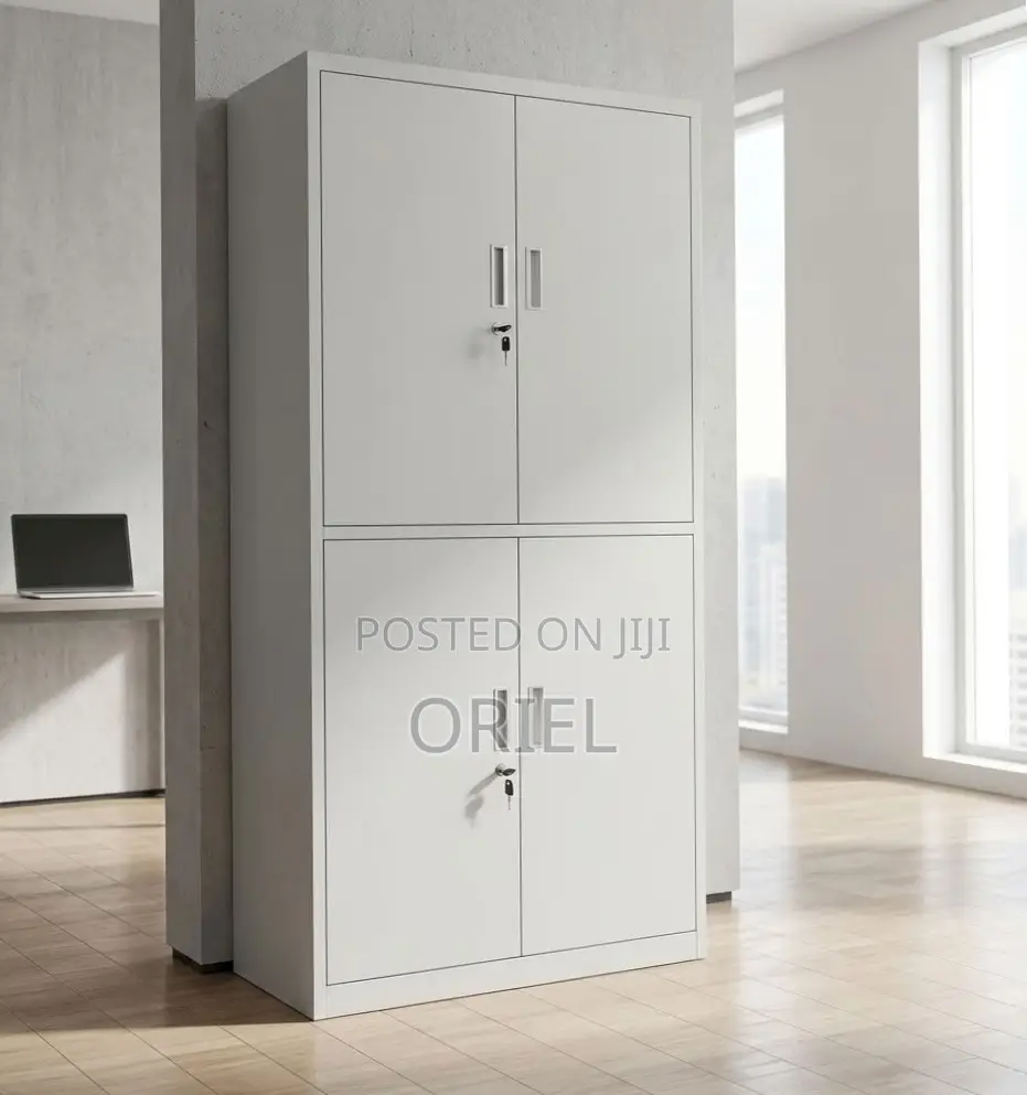Office Cabinet : Metallic Office Locker Cabinet With 4 Compartments