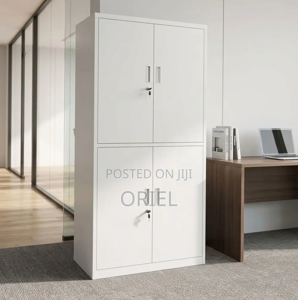Office Cabinet : Metallic Office Locker Cabinet With 4 Compartments
