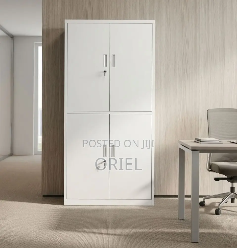 Office Cabinet : Metallic Office Locker Cabinet With 4 Compartments
