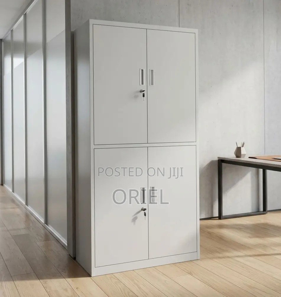 Office Cabinet : Metallic Office Locker Cabinet With 4 Compartments