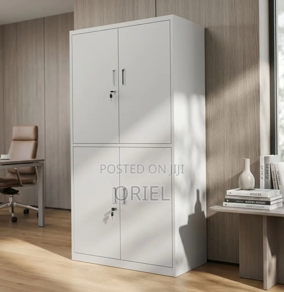 Office Cabinet : Metallic Office Locker Cabinet With 4 Compartments