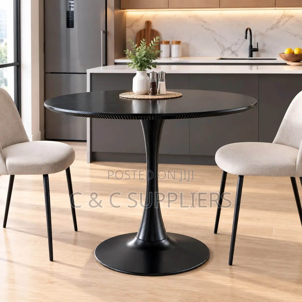 Round Marble Dining Set Table