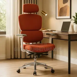 Orange Fabric Office Chair