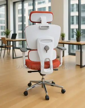 Orange Fabric Office Chair