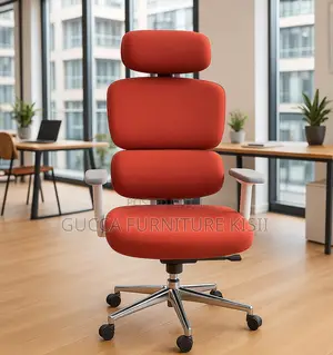 Orange Fabric Office Chair