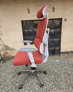 Orange Fabric Office Chair