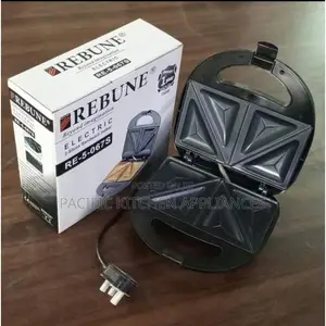 Rebune RE-5-072 2 Slices Sandwich Maker With Cool Touch Handle,