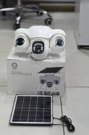 V380 Pro 4G SIM Card Solar Camera - 3 Lens Triple Screen All PTZ