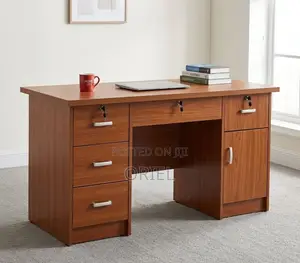 Office Desk : 1400MM Executive Office Desk With Drawers & Cupboard
