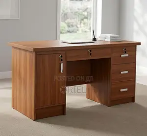 Office Desk : 1400MM Executive Office Desk With Drawers & Cupboard