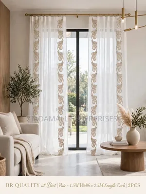 *2 PC Curtains With Intact Sheer Lining**sks