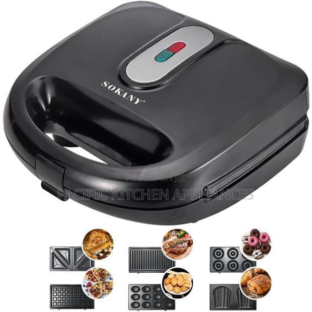 6-in-1 Multi-Plate Sandwich Maker With Non-Stick Heating - main view