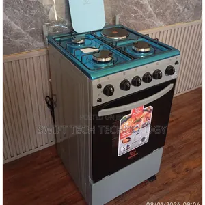 *Eurochef Free Standing 3 Gas Burner +1 Electric Cooker