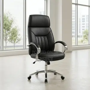 Office Chair; Black Director's Office Chair