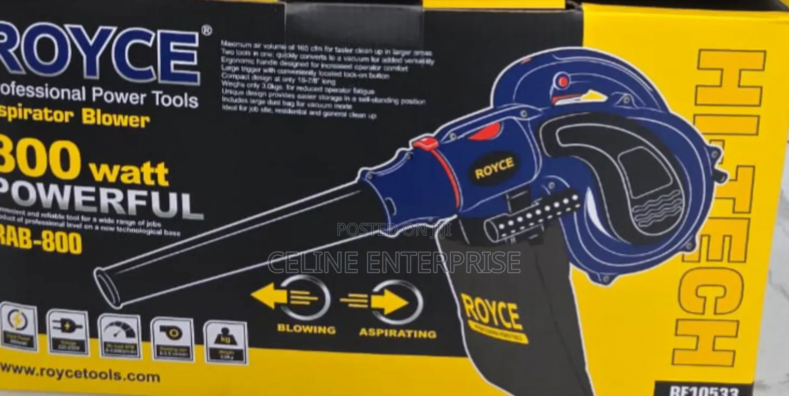 Royce 800W Aspirator Blower – Powerful & Portable