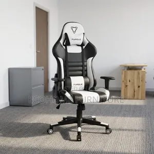 Gaming Chair – Black and White Racing Style