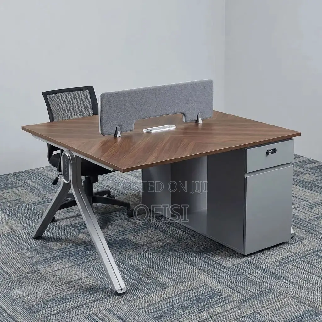 Office Workstation; Modern 2-Desk Workstation