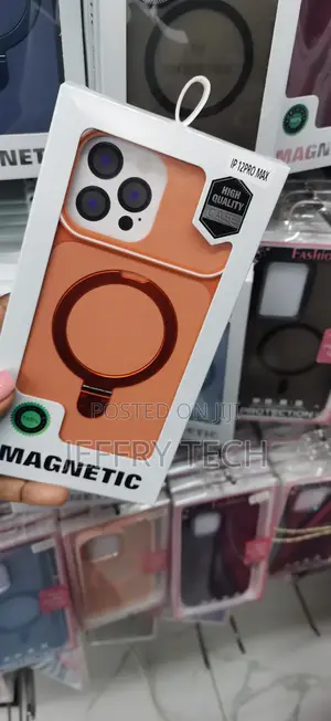 Orange MagSafemagnetic Phone Case With an Ring for iPhone 12 Pro Max