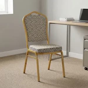 Event Chair – Gold Frame With Patterned Upholstery